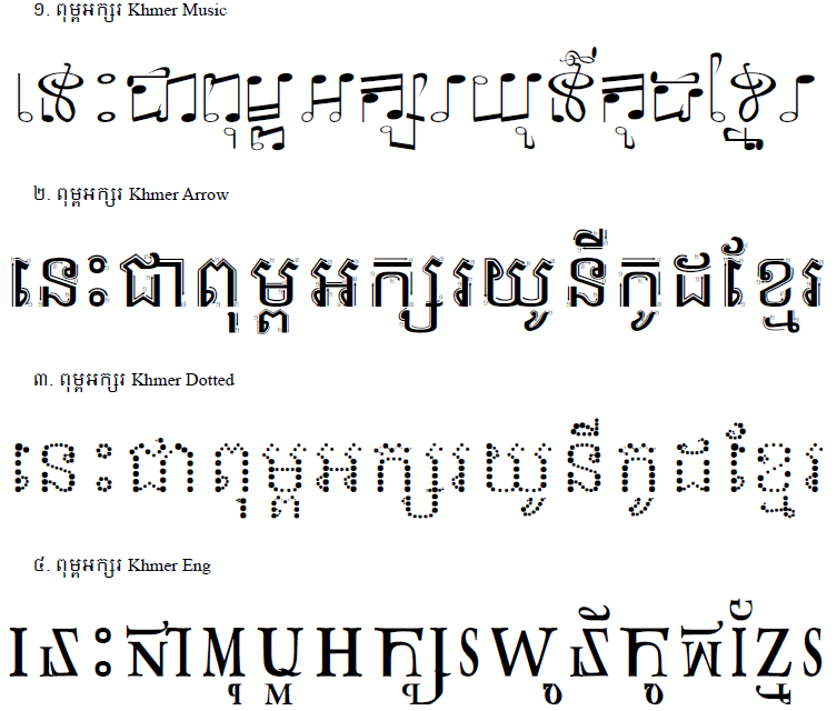 ពុម្ព​អក្សរ​យូនីកូដ​ខ្មែរ​ថ្មី​ដោយ សុខ ចំរើន