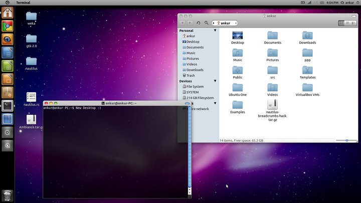 ដំឡើងរូបរាង Mac OS X ទៅ​លើ Ubuntu 11.04