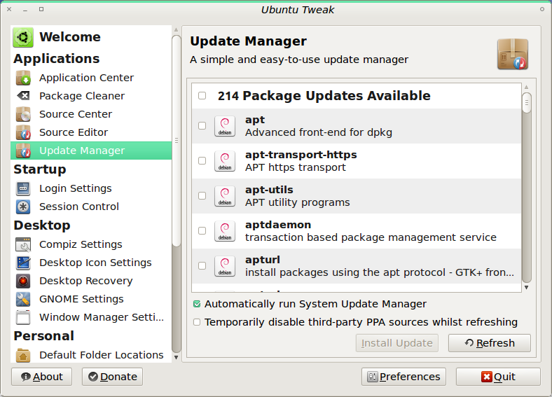 Ubuntu Tweak ជួយ​សម្រាប់​ដល់​ការ​គ្រប់​គ្រង់ Ubuntu របស់​អ្នក​បាន​មួយ​ផ្នែក