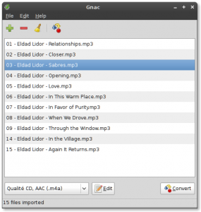 ដំឡើង gnac កម្មវិធីបំលែងឯកសារ Audio នៅក្នុង​Ubuntu 11.04