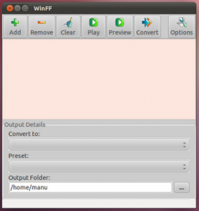 ដំឡើង WinFF សម្រាប់បំលែងវីដេអូនៅក្នុង Ubuntu 11.04