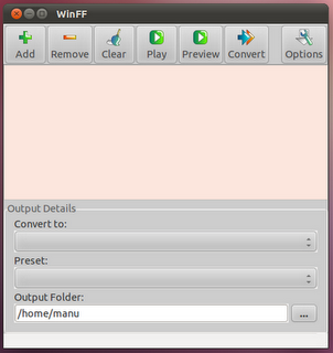 ដំឡើង WinFF សម្រាប់បំលែងវីដេអូនៅក្នុង Ubuntu 11.04