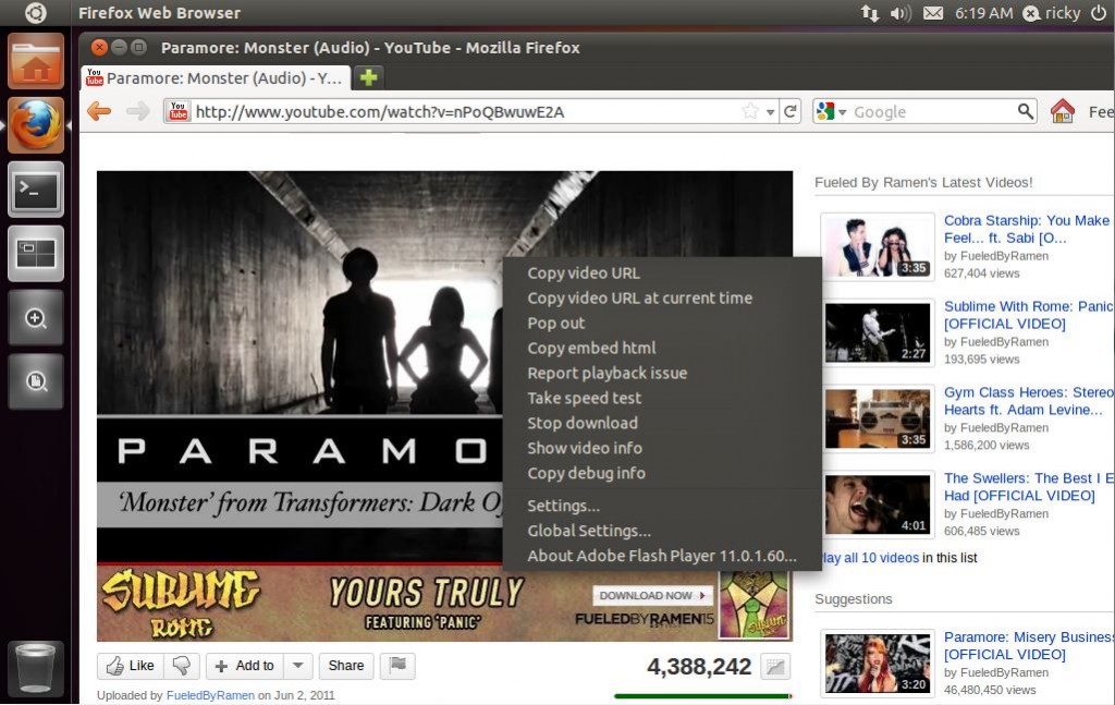 ដំឡើង 64-Bit Flash Player នៅ​លើ Ubuntu 11.04