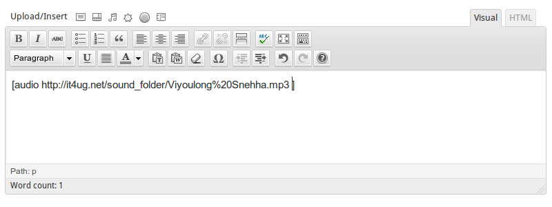 ដាក់​ឯកសារ​សម្លេង និង​វីដេអូ​ពី Youtube ទៅ​លើ​ប្លក់ WordPress របស់​អ្នក