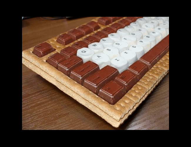 រូប​ត្លុក៖ ក្ដារ​ចុច​ដែល​ល្មម​អាច​ញ៉ាំ​បាន :D