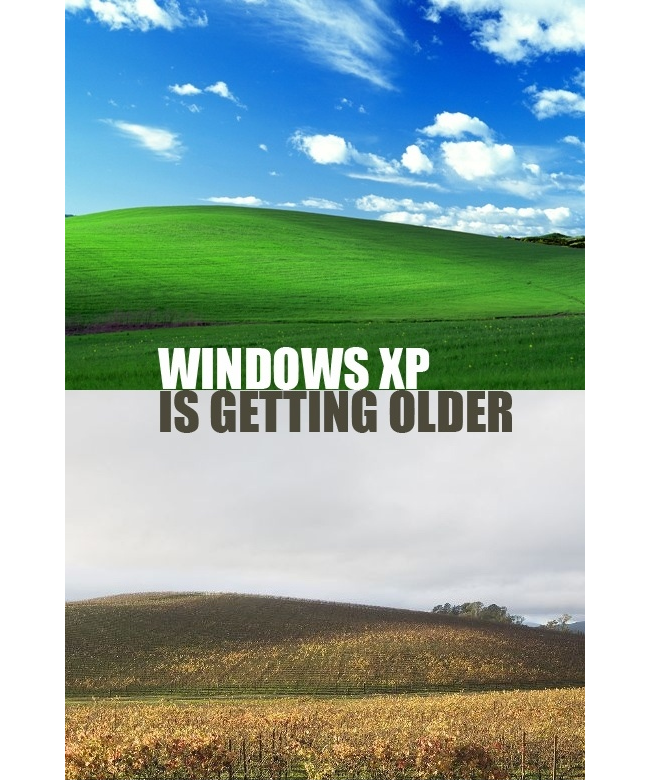 រូប​ត្លុក៖ Windows XP ពីមុន និង​ឥឡូវ