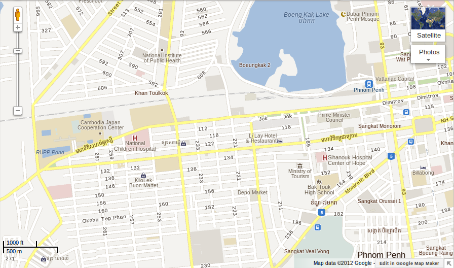 អក្សរ​យូនីកូដ​ខ្មែរ បង្ហាញ​បាន​យ៉ាង​ត្រឹម​ត្រូវ​នៅ​ក្នុង Google Maps