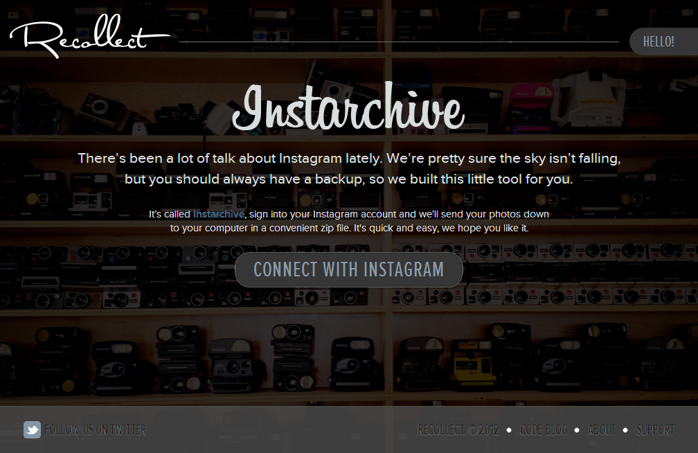 ទាញ​យក​រូប​ភាព​របស់​អ្នក​ពី Instagram ទាំង​អស់​ជា​កញ្ចប់ ZIP
